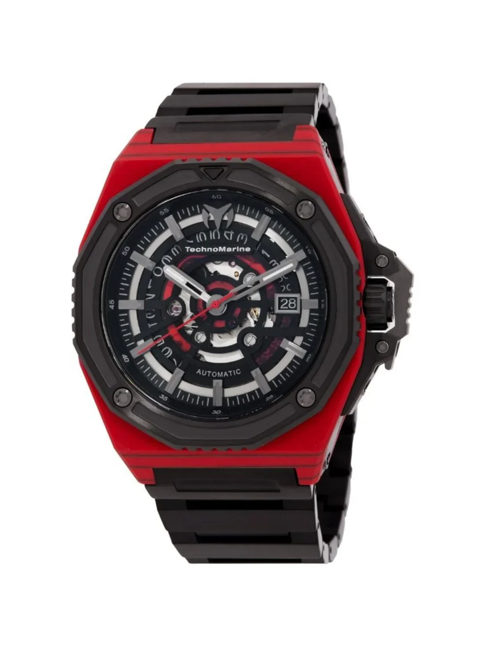 NWT Technomarine Carbon Nautic Automatic Black Dial Men's Watch